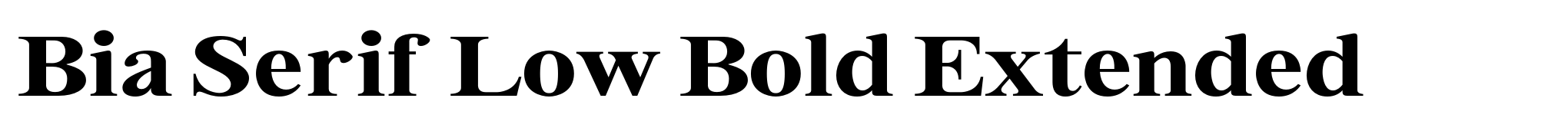 Bia Serif Low Bold Extended image